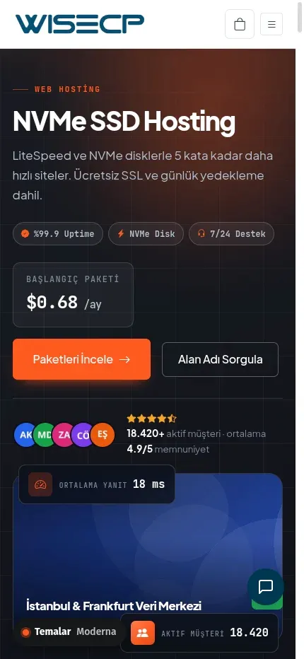 The Moderna theme on a phone screen.